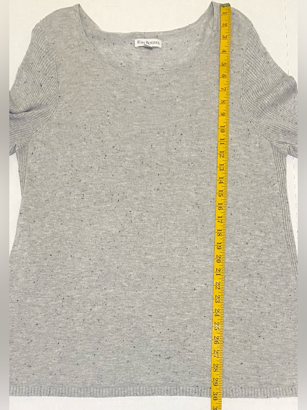Kim Rogers Womens XL Gray Lightweight Sweater Boho 90s Minimalism Classic - Picture 11 of 14